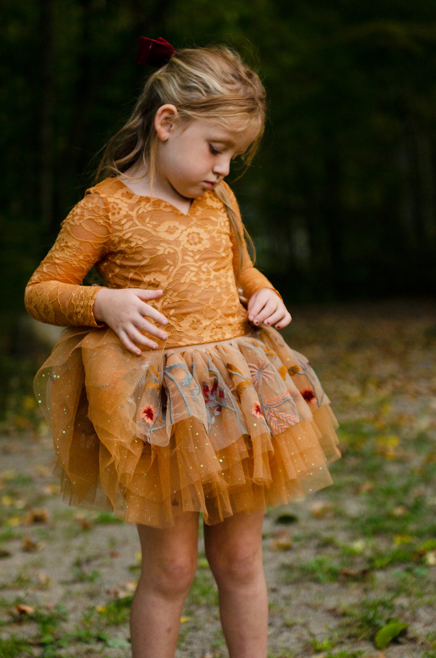 Fall floral two piece tutu set