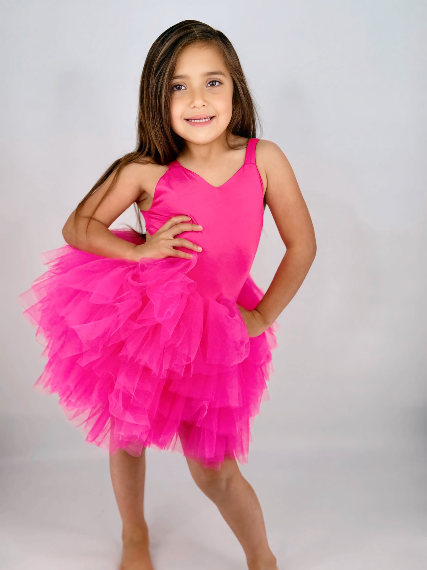 Hot pink sweetheart neckline tutu leotard SOFT TULLE