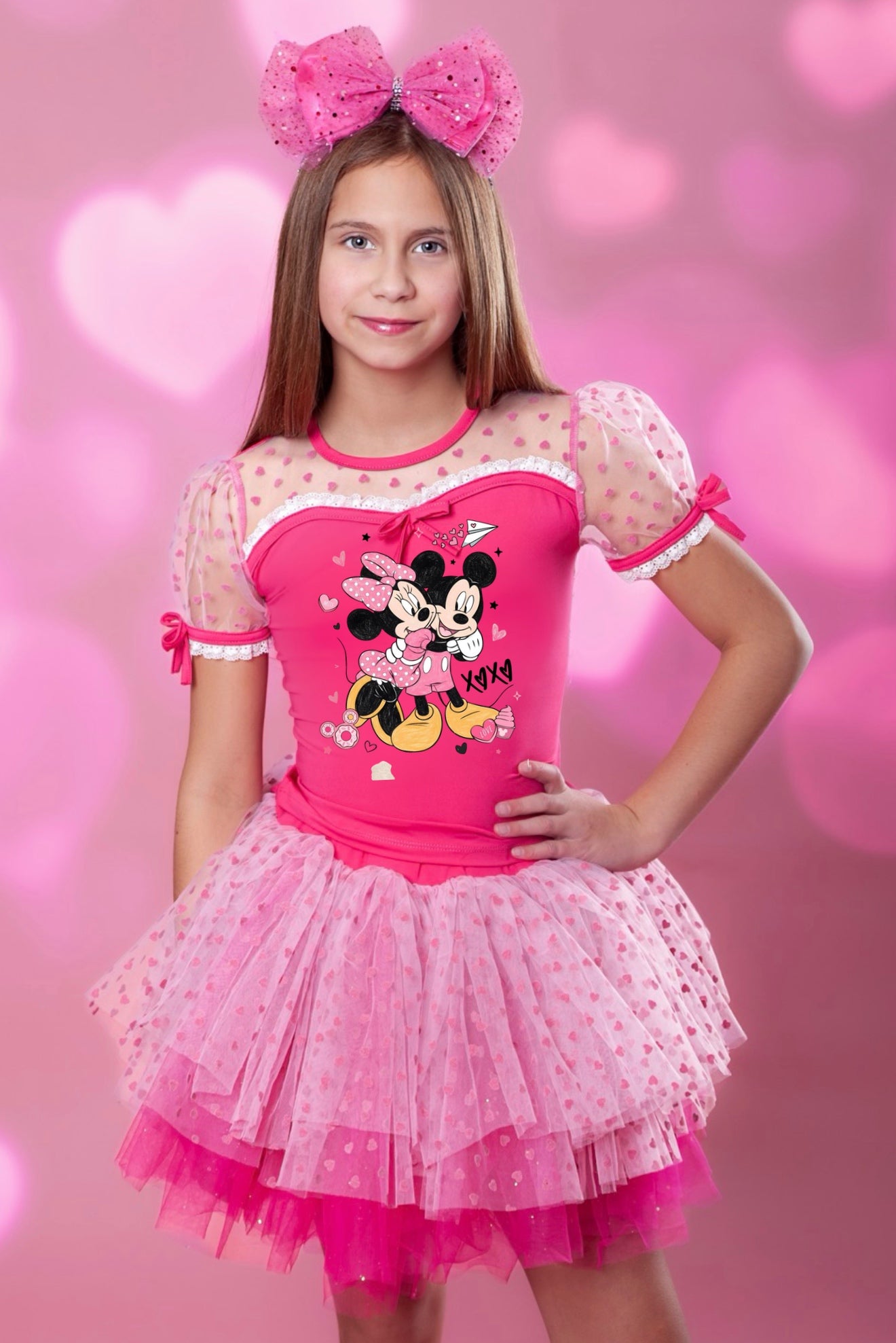 Mickey and Minnie xoxo tutu set