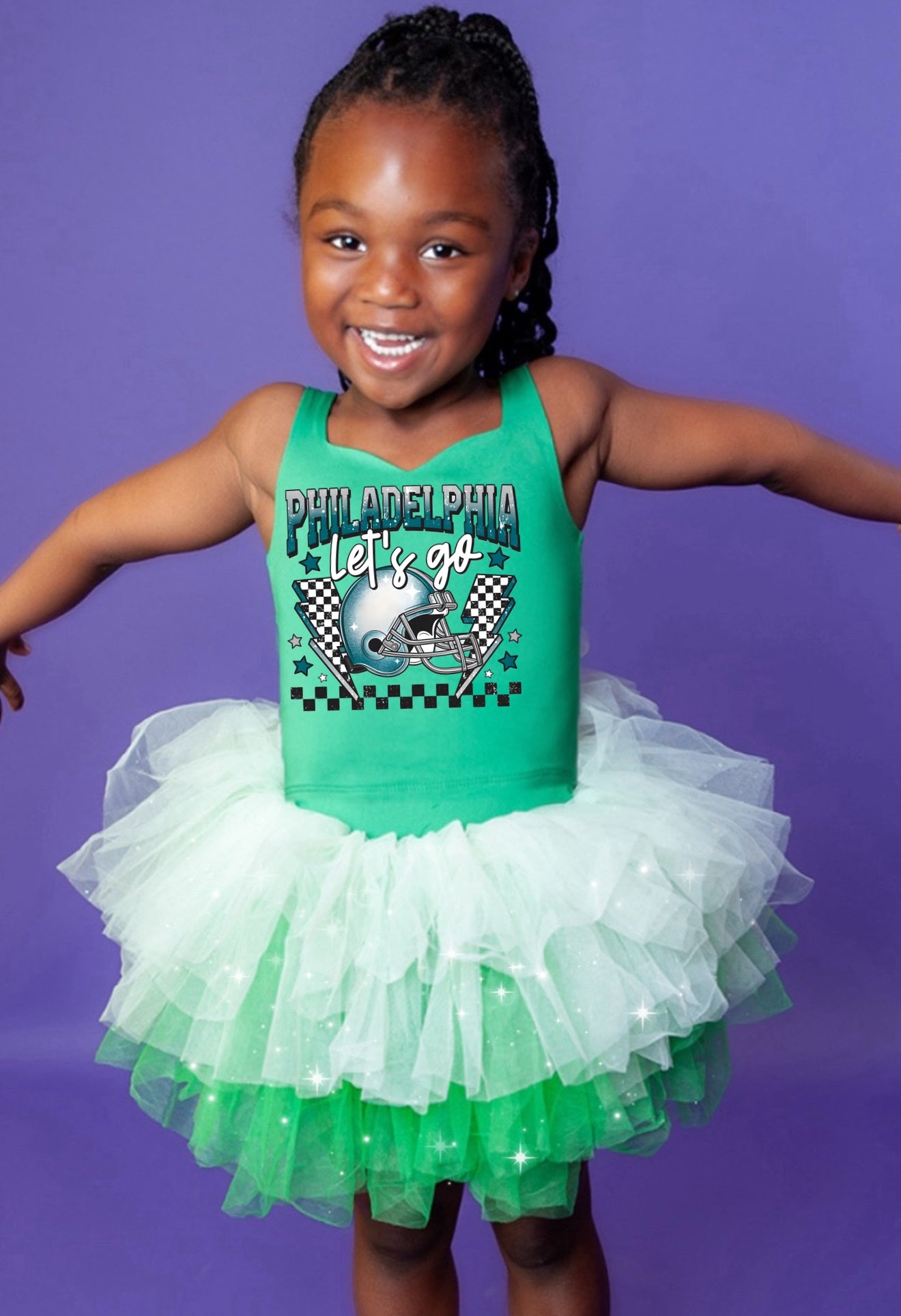 Eagles two piece tutu set full coverage (select your design and tutu)