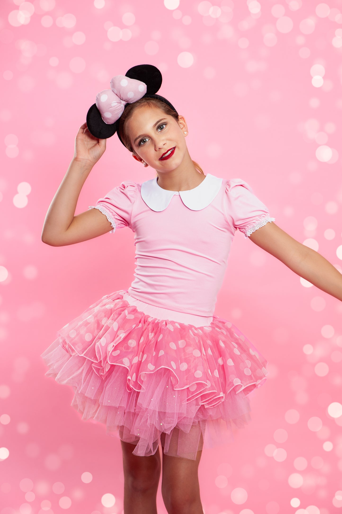 Pink Minnie two piece tutu set full coverage