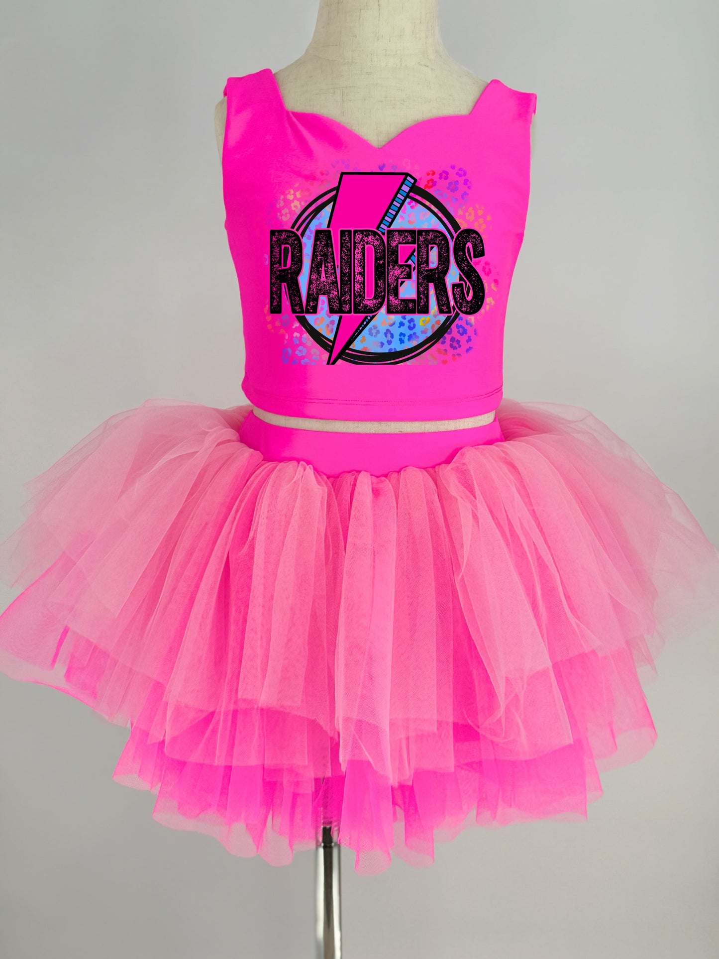 Raiders two piece tutu set full coverage (select your design and tutu)
