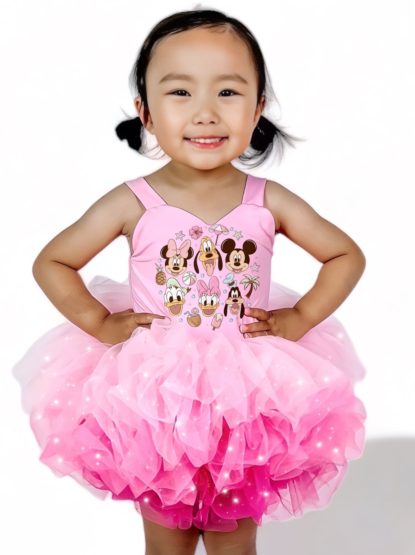 Pink Cruise one piece tutu leo rhinestoned tutu (many options)