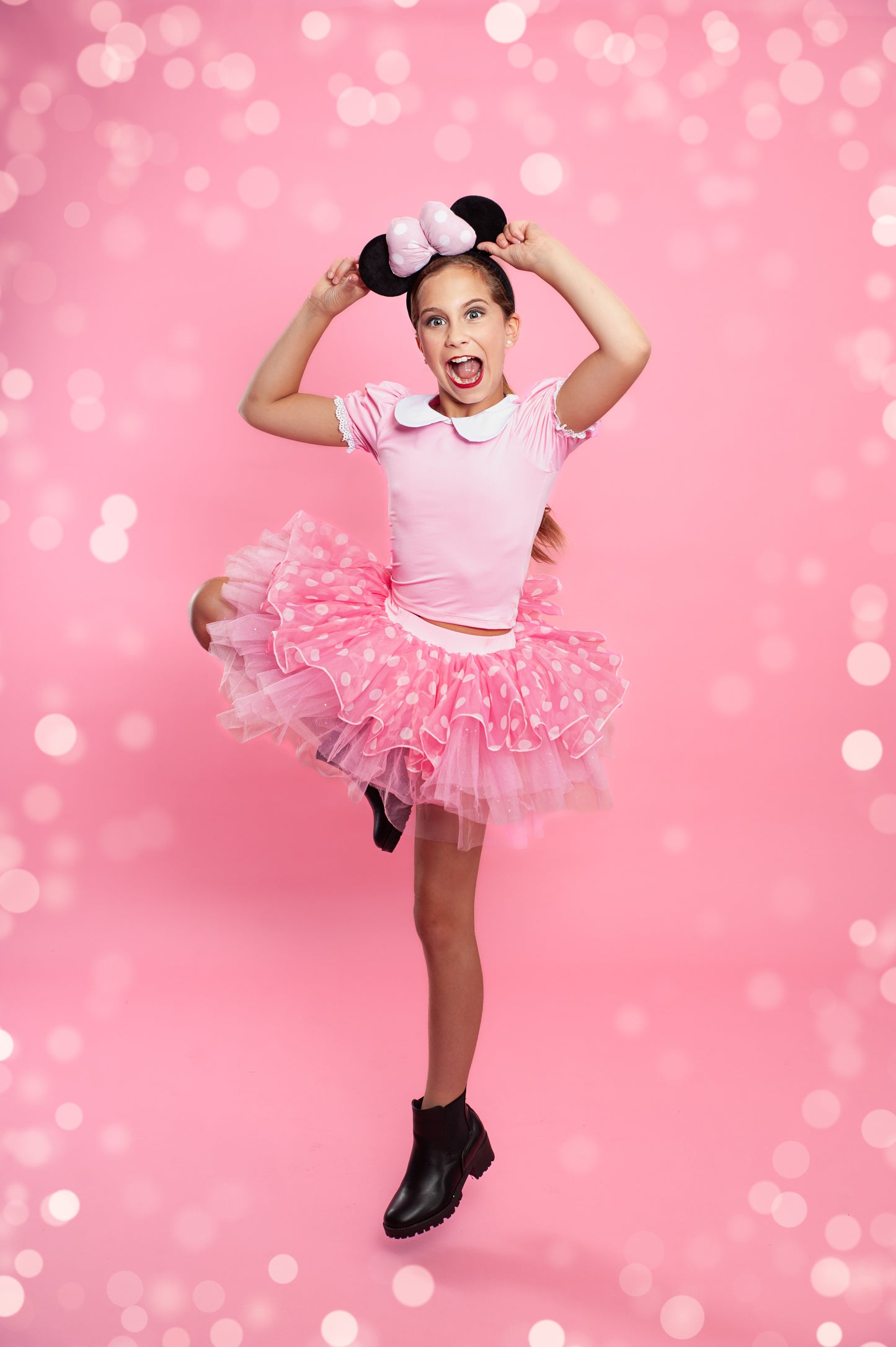 Pink Minnie two piece tutu set full coverage
