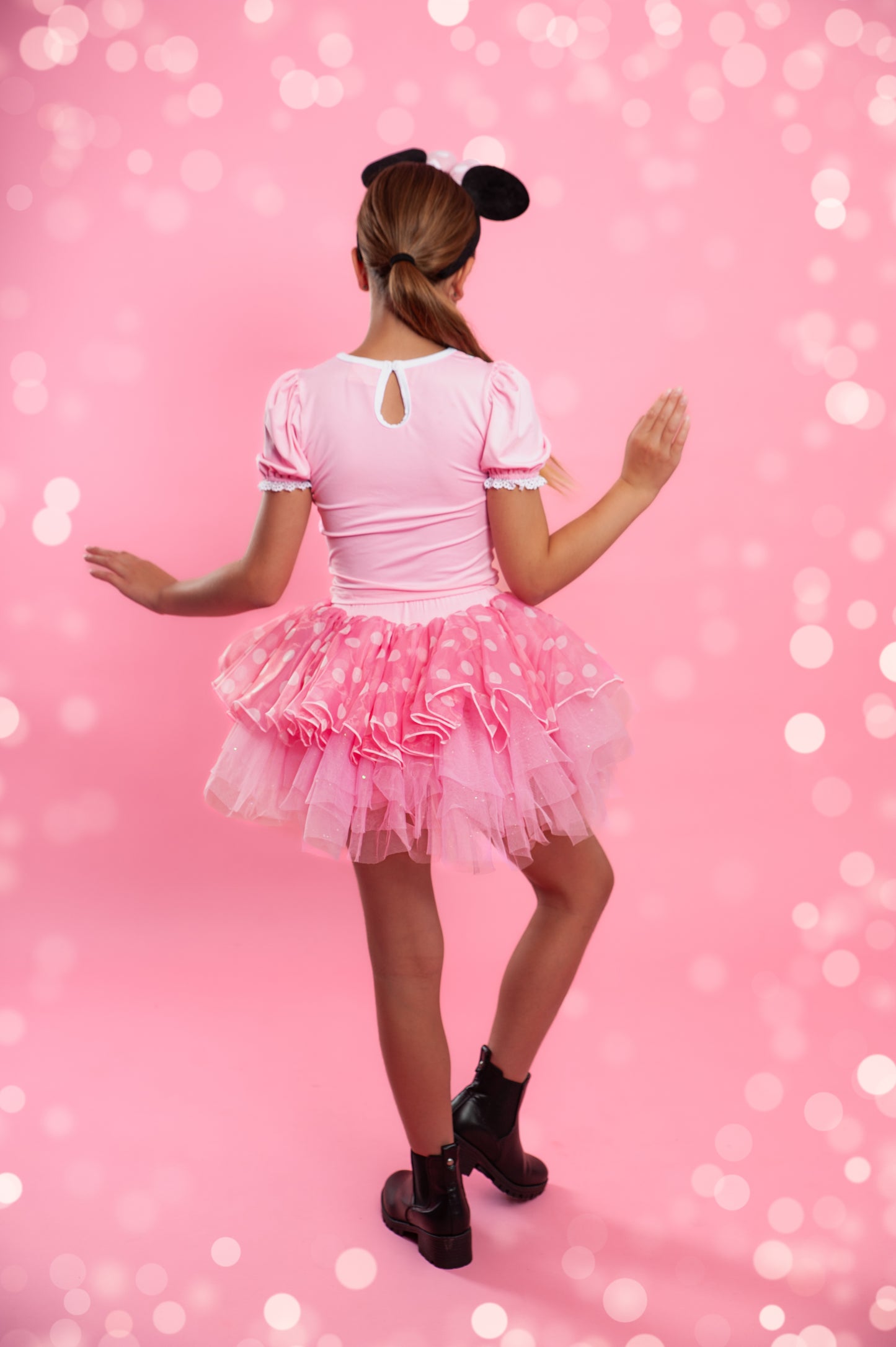 Pink Minnie two piece tutu set full coverage