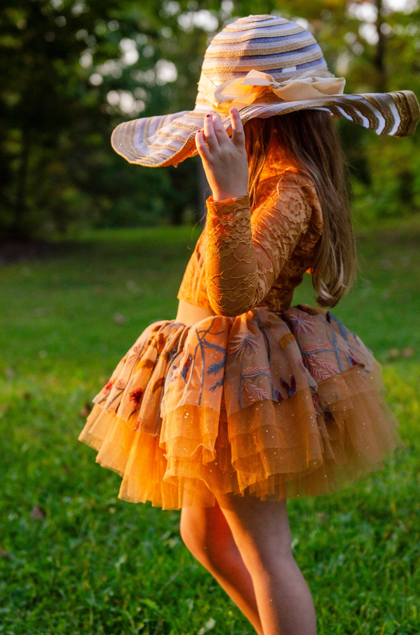 Fall floral two piece tutu set