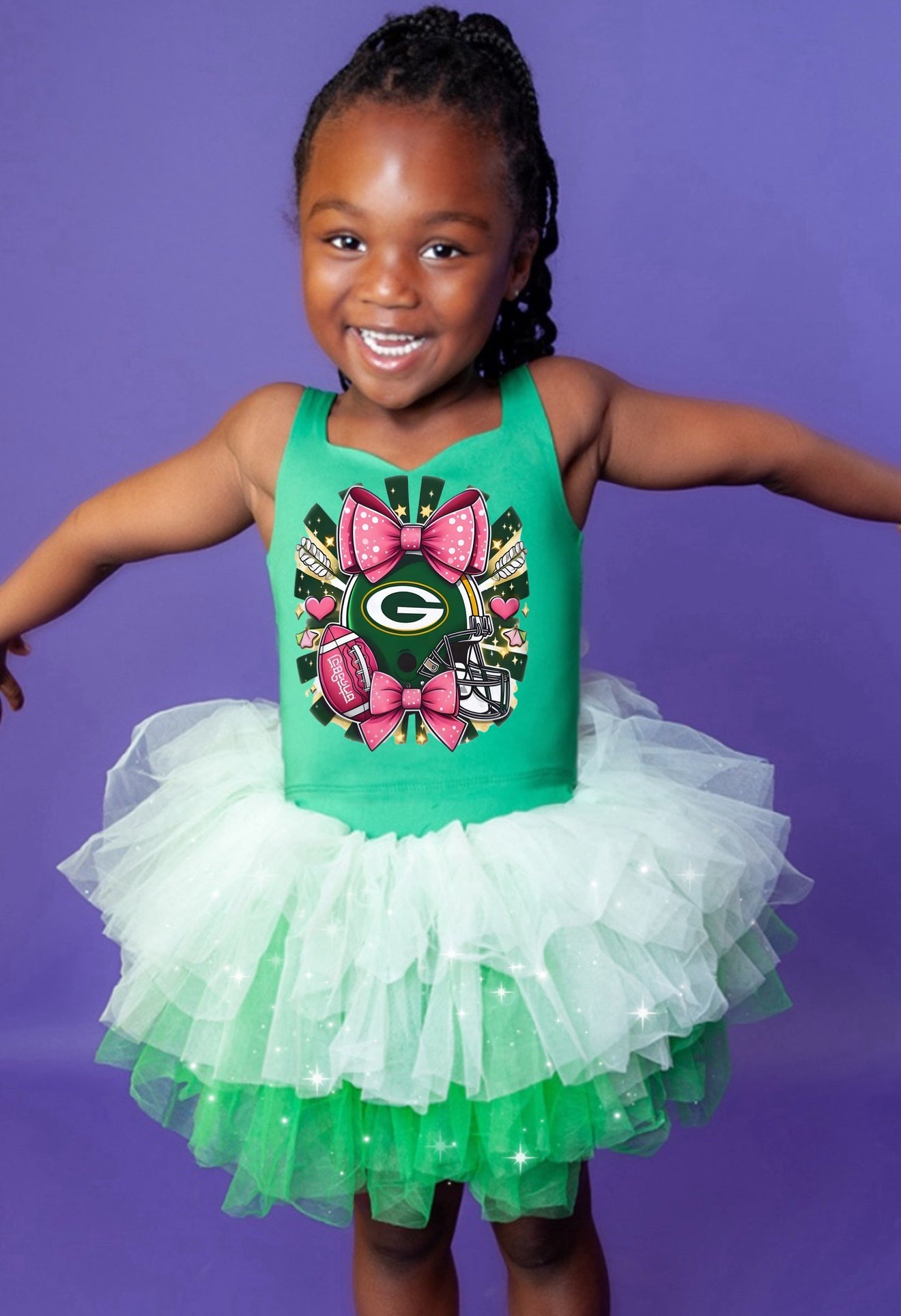 Packers two piece tutu set full coverage (select your design and tutu)