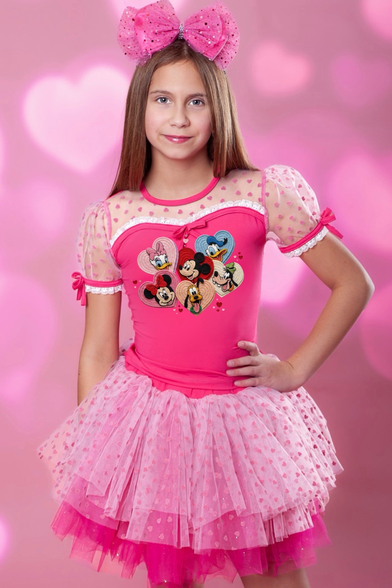 Mickey and friends heart tutu set
