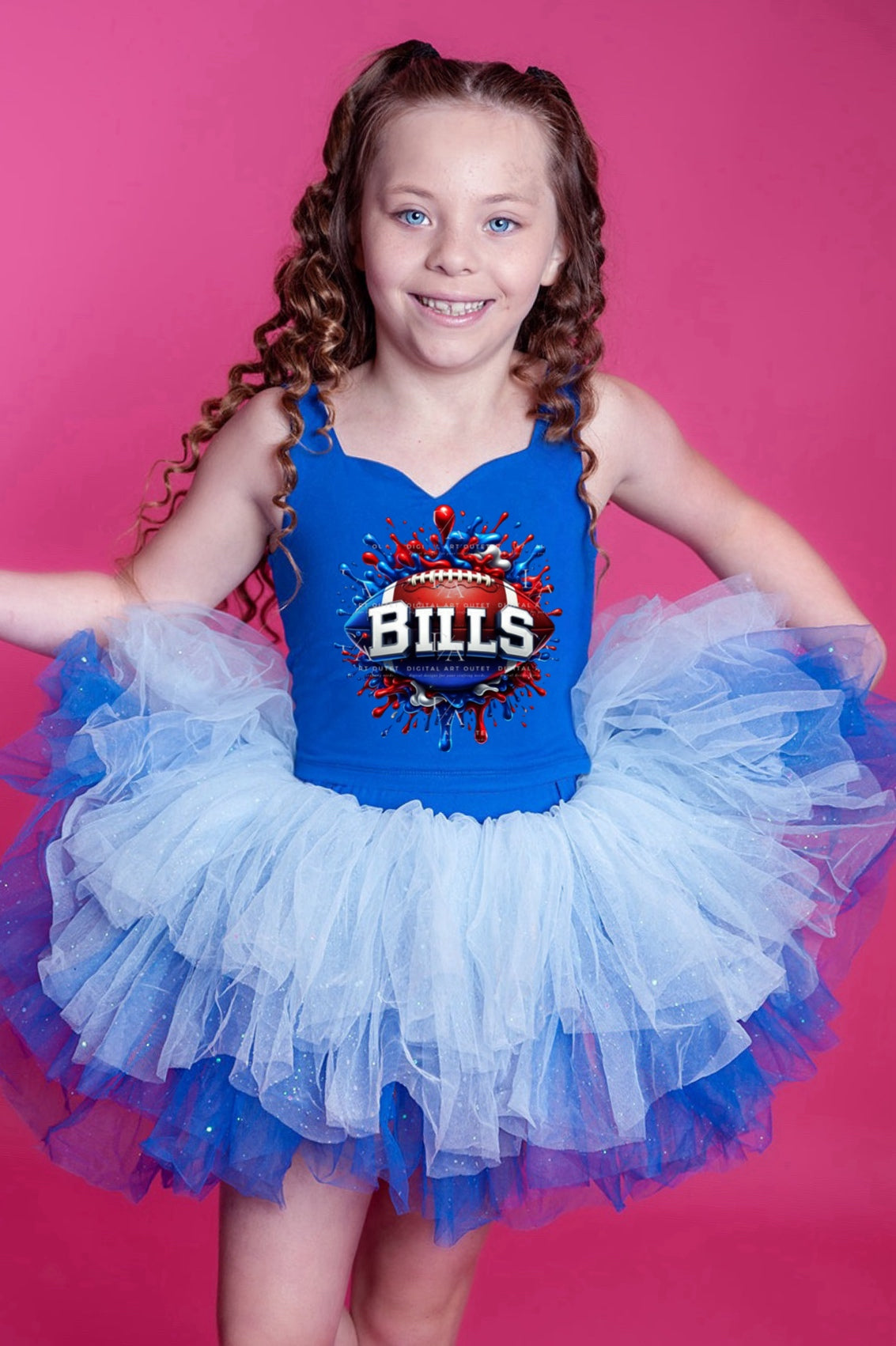 Bills two piece tutu set full coverage (select your design and tutu)
