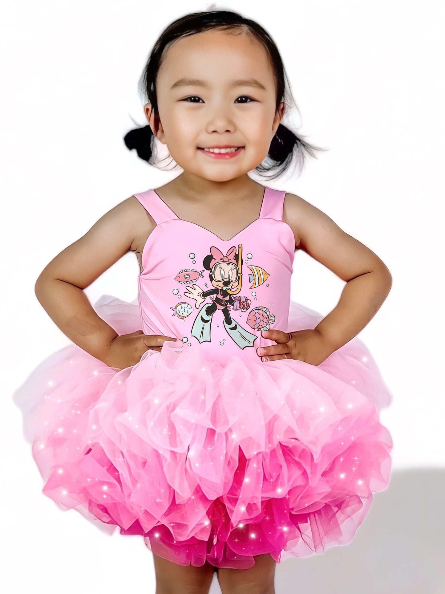 Pink Cruise one piece tutu leo rhinestoned tutu (many options)