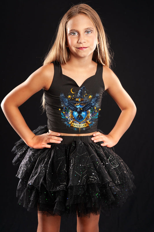 Harry Potter Ravenclaw two piece bamboo glitter soft tulle black