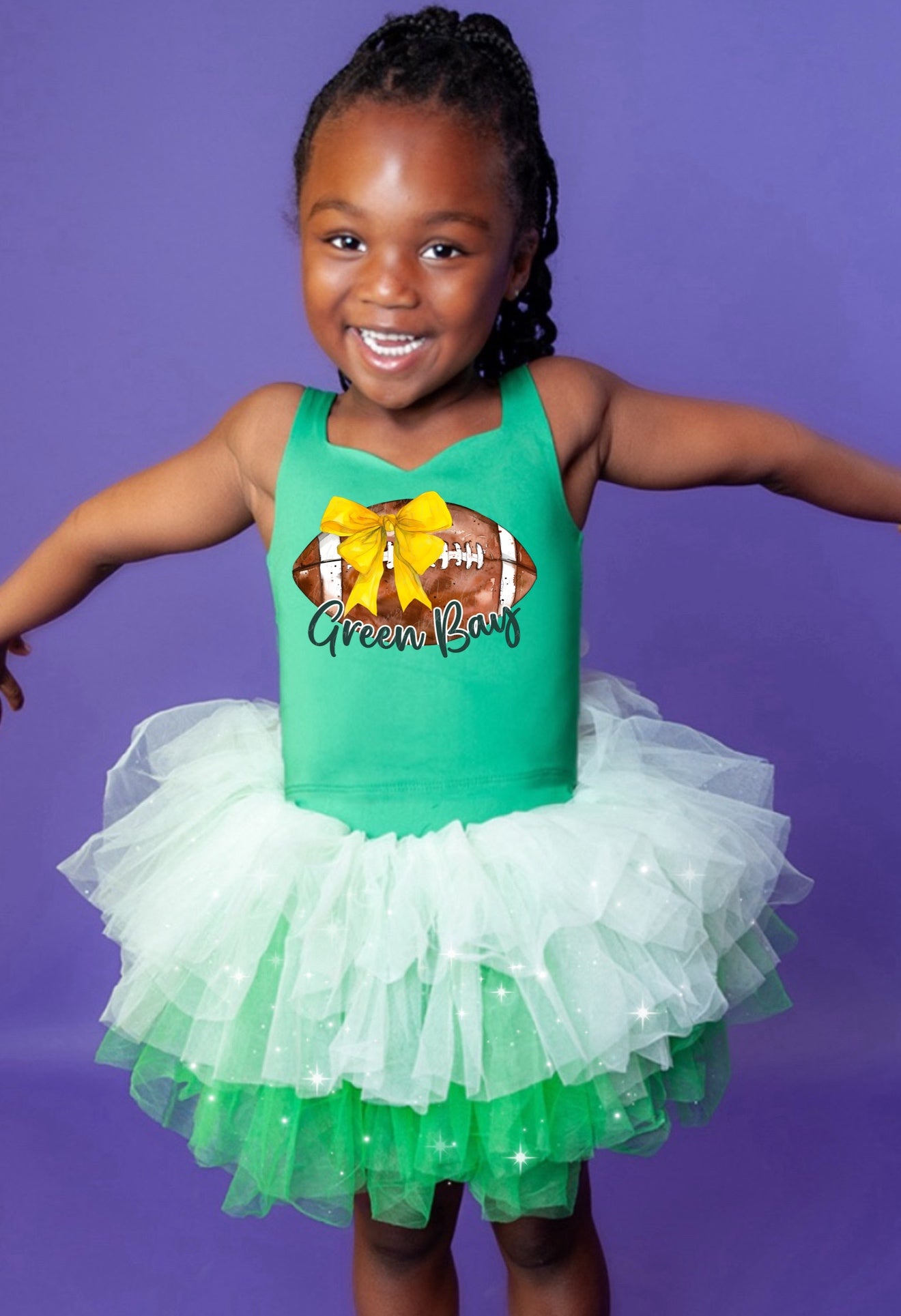 Packers two piece tutu set full coverage (select your design and tutu)