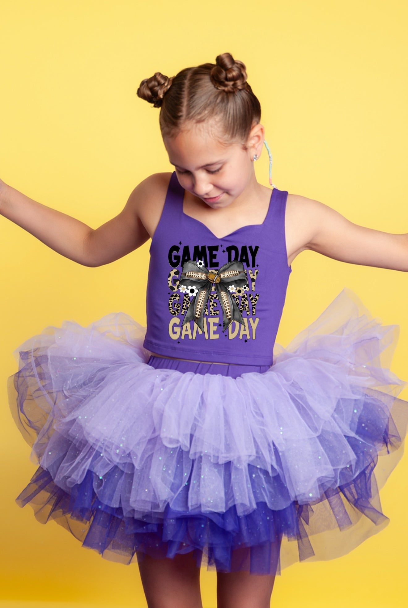 Football two piece tutu set full coverage or one piece (select your design and tutu)