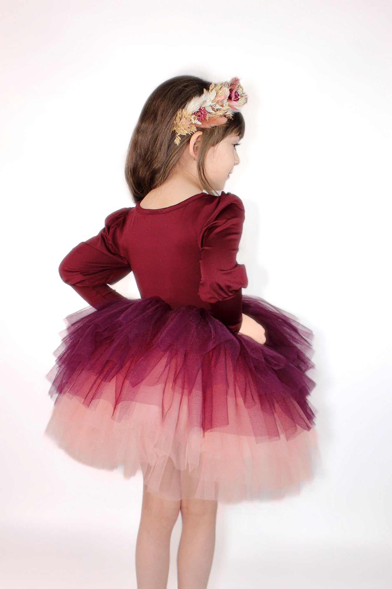plum, pink soft tulle tutu Leo