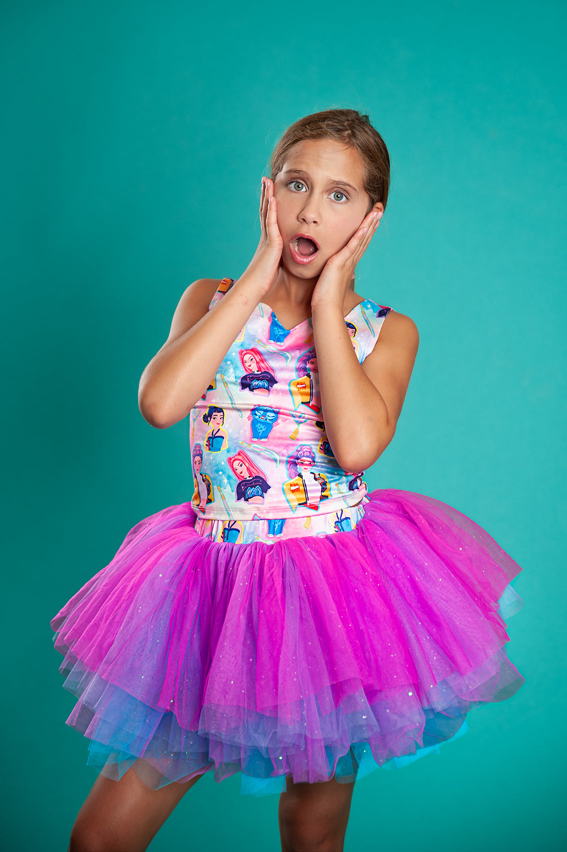 K pop tutu two piece set bamboo