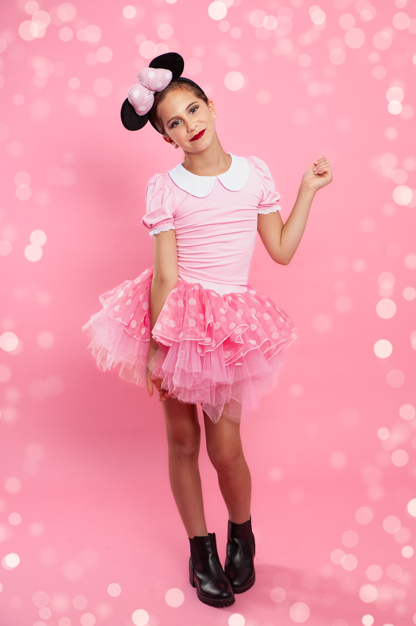Pink Minnie two piece tutu set full coverage