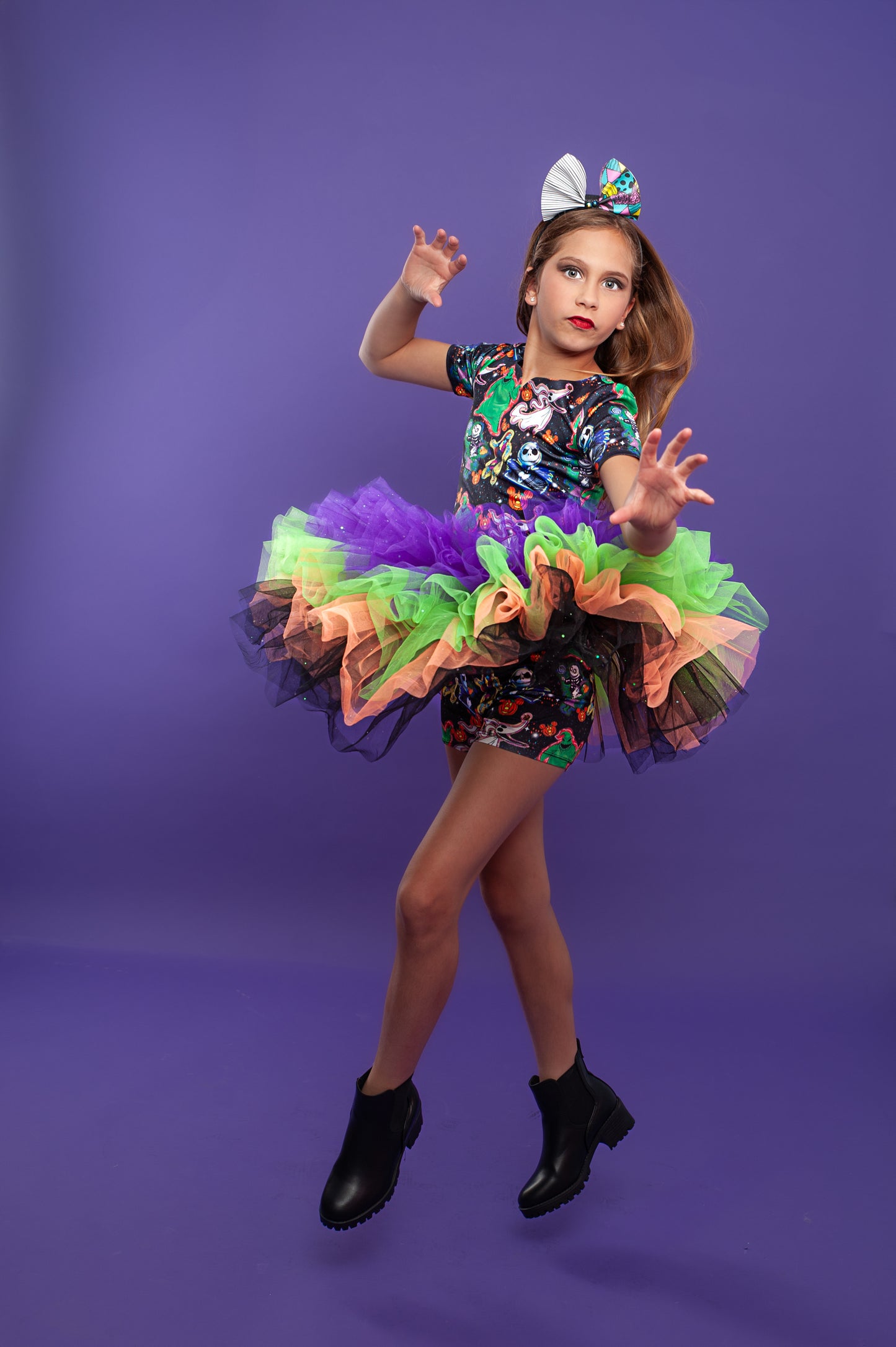 Nightmare before Christmas print two piece tutu set full coverage NOT READY TO SHIP