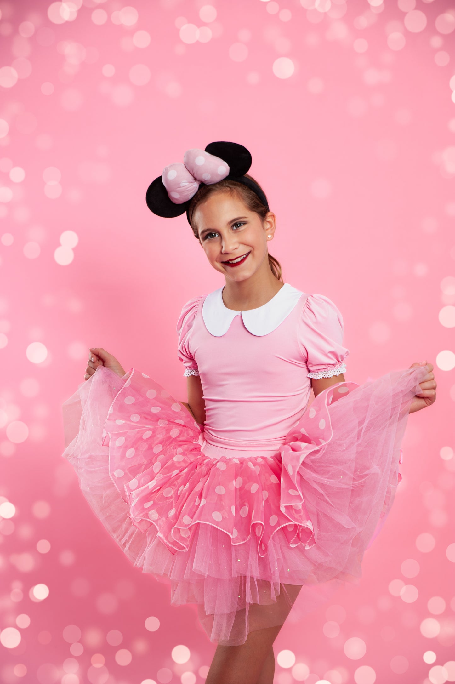 Pink Minnie two piece tutu set full coverage