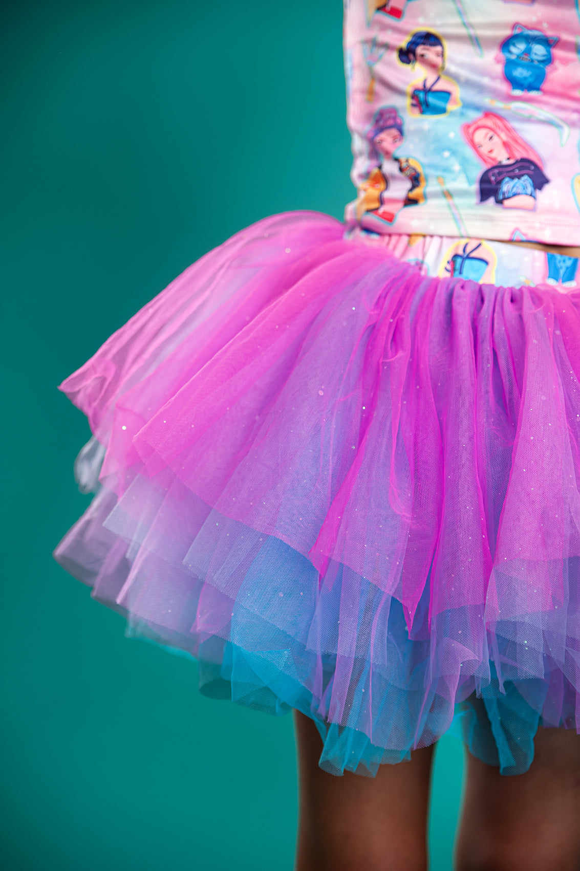 K pop tutu two piece set bamboo