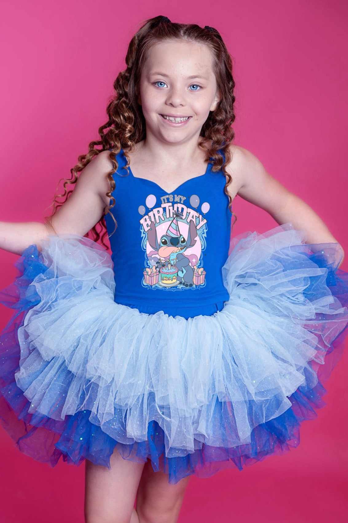 Stitch is my birthday Bamboo tutu set
