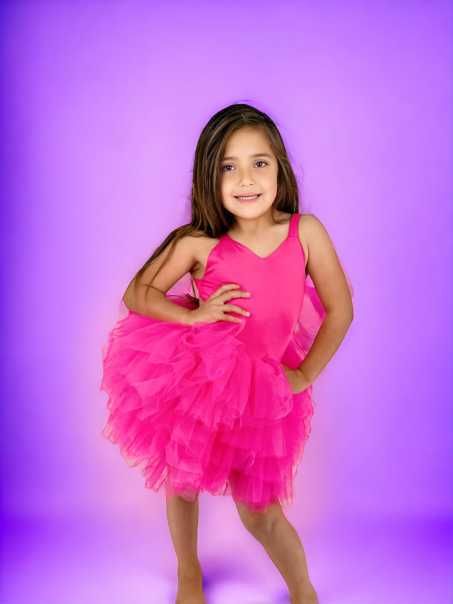 Hot pink sweetheart neckline tutu leotard SOFT TULLE