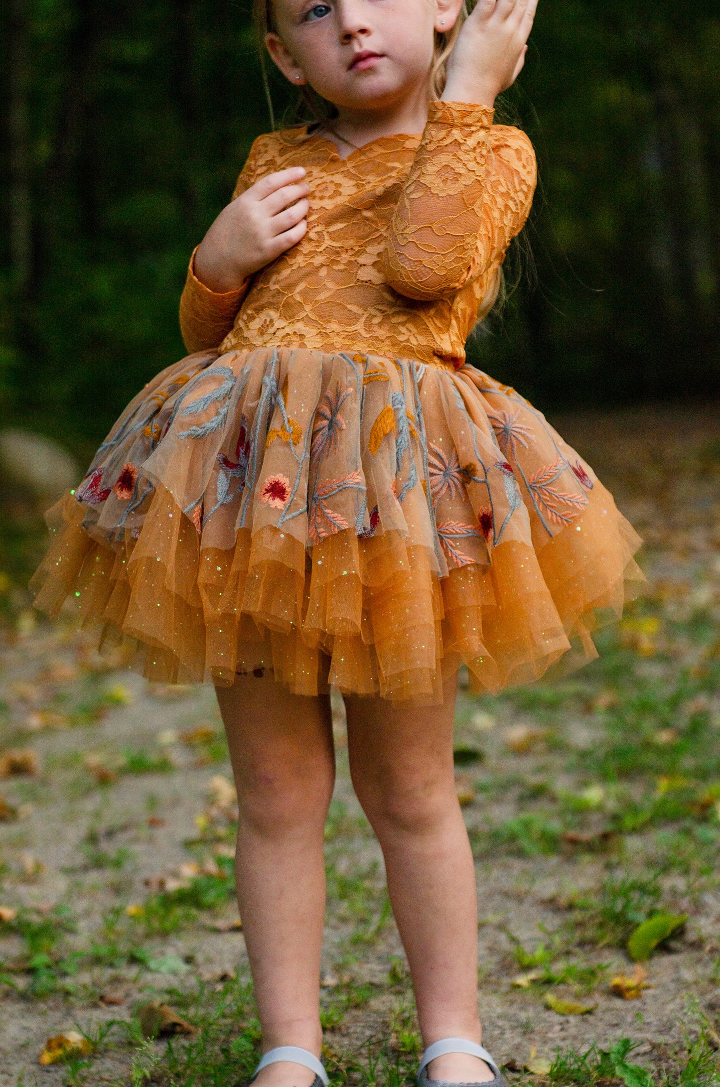 Fall floral two piece tutu set