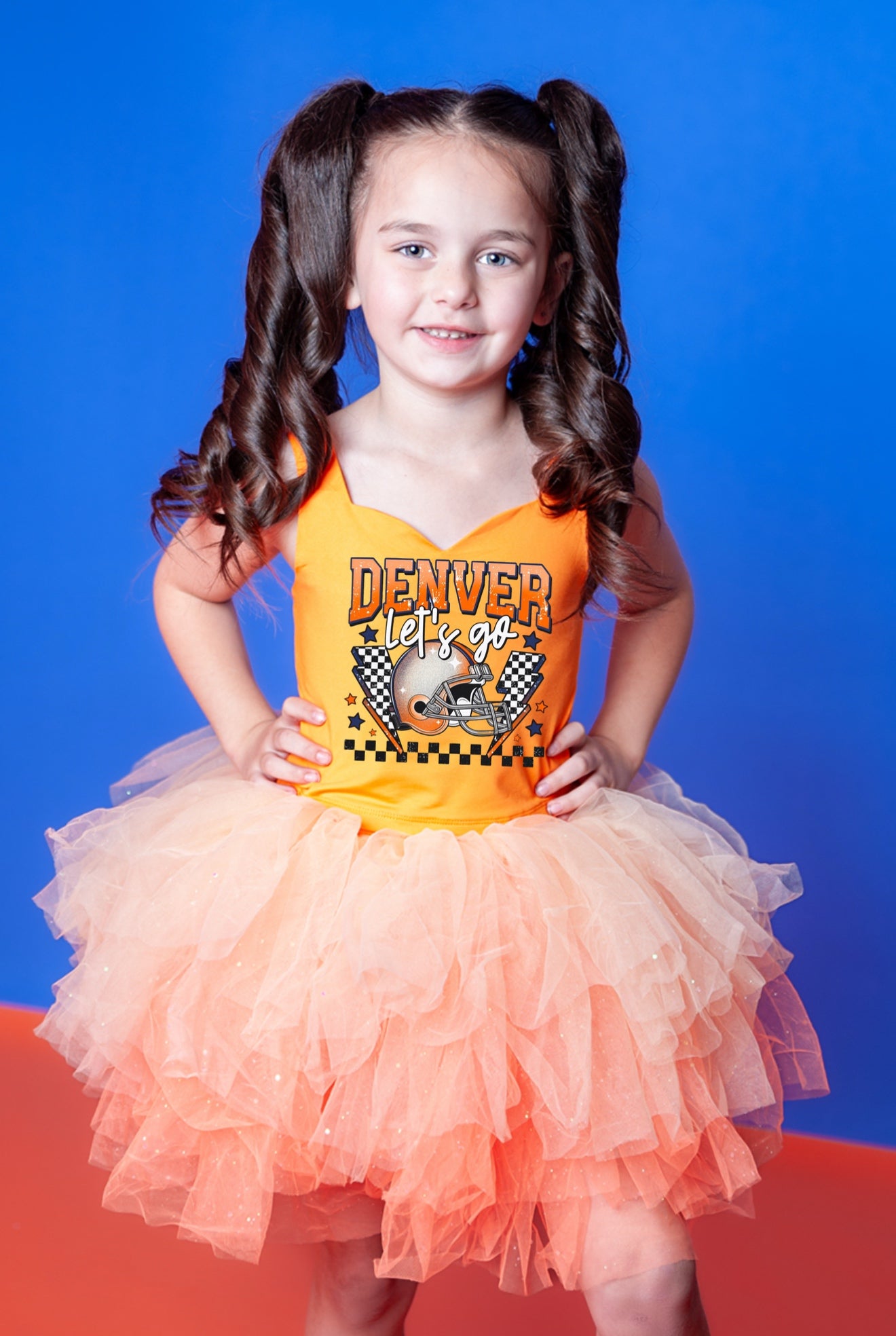 Broncos two piece tutu set full coverage (select your design and tutu)