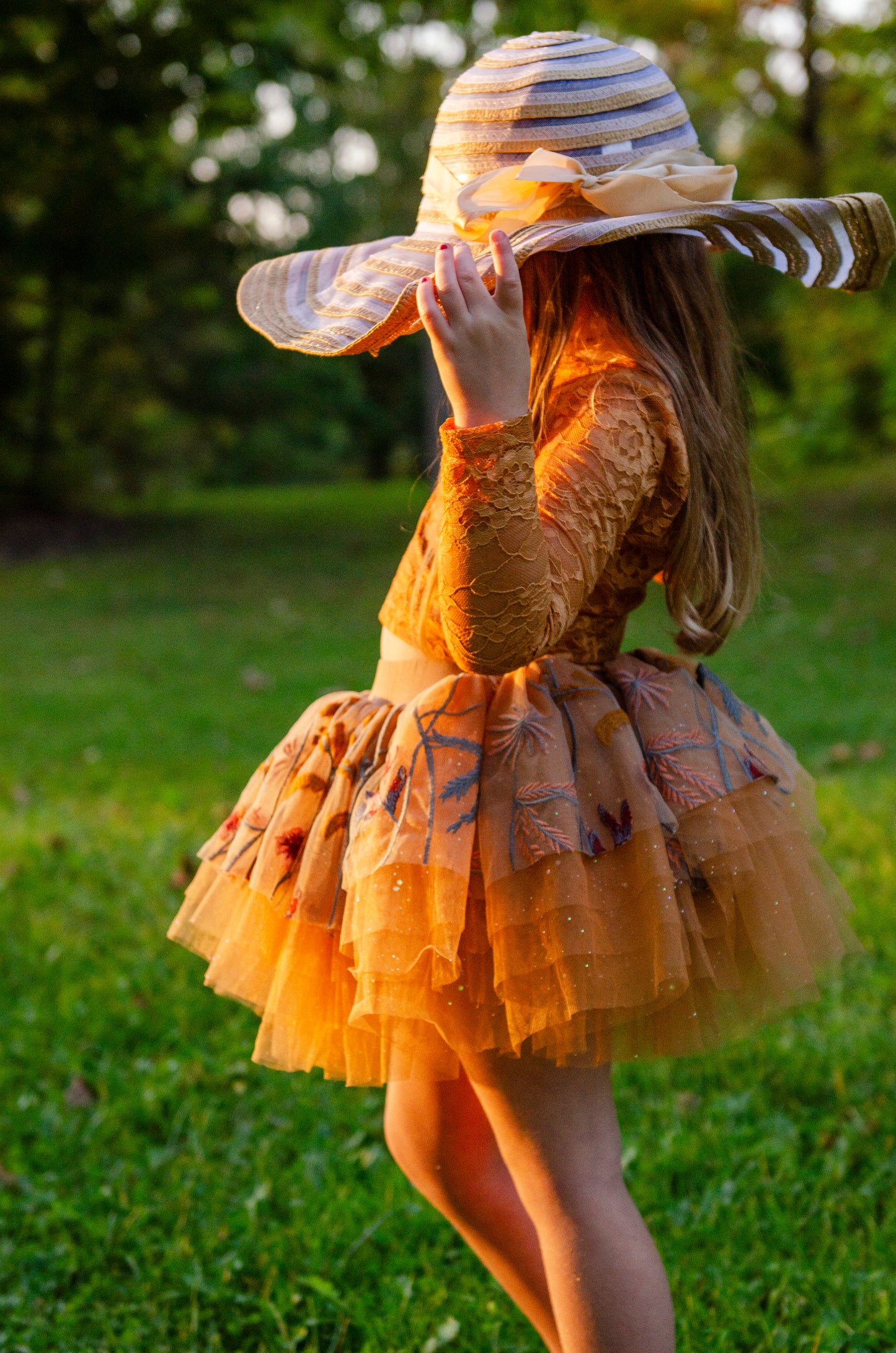 Fall floral two piece tutu set