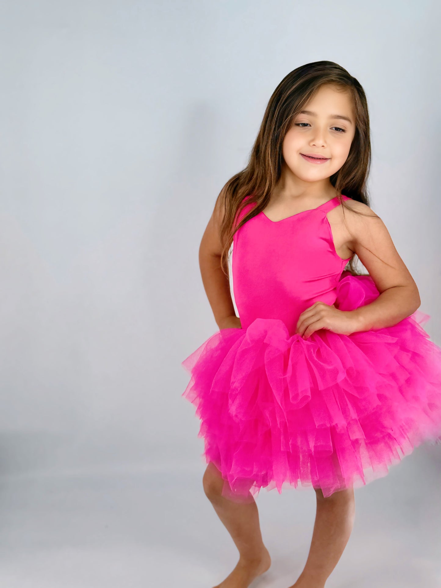 Hot pink sweetheart neckline tutu leotard SOFT TULLE