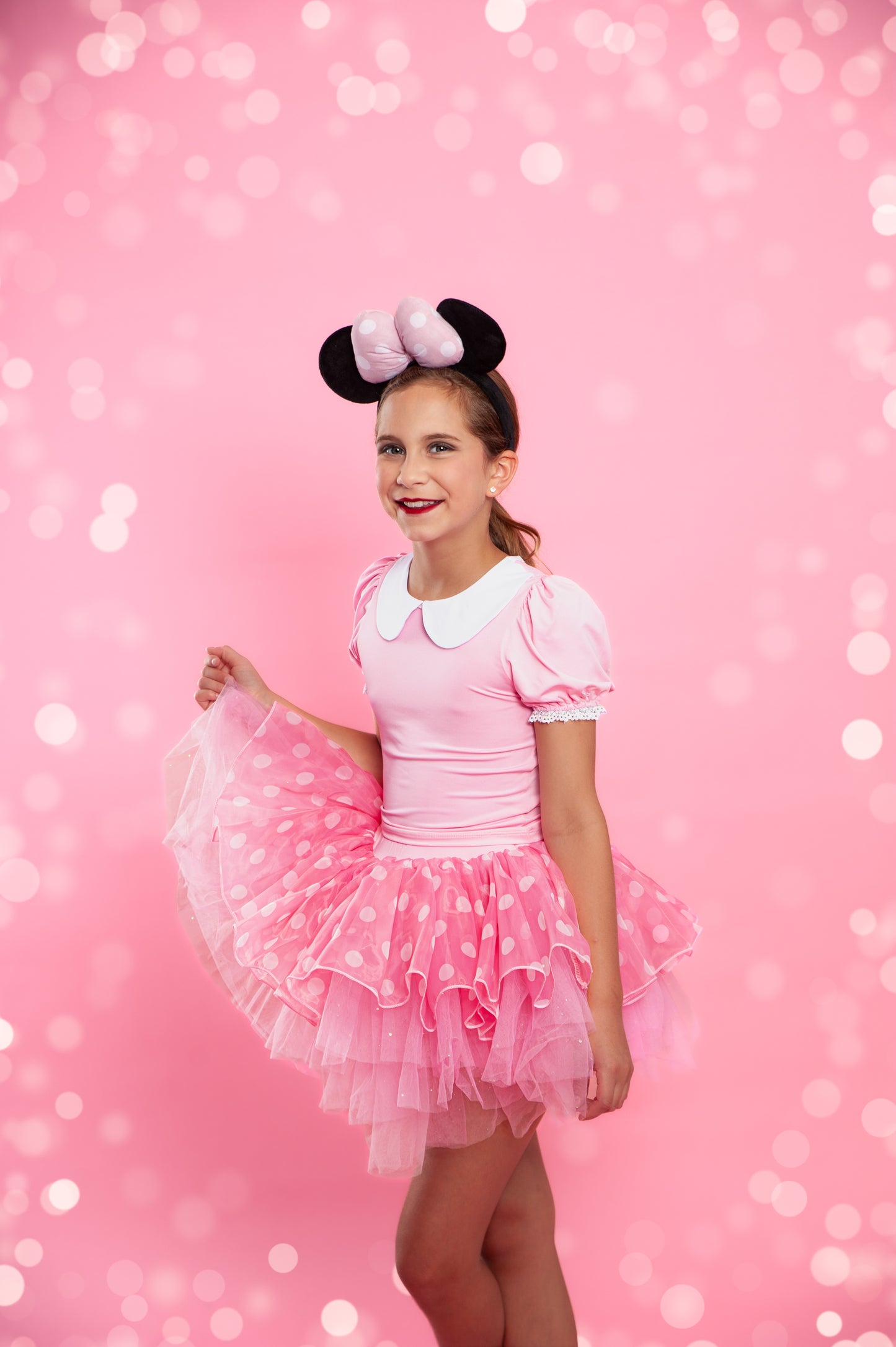 Pink Minnie two piece tutu set full coverage