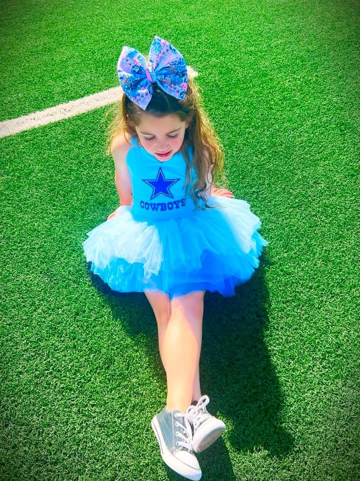 Cowboys two piece tutu set full coverage (select your design and tutu)