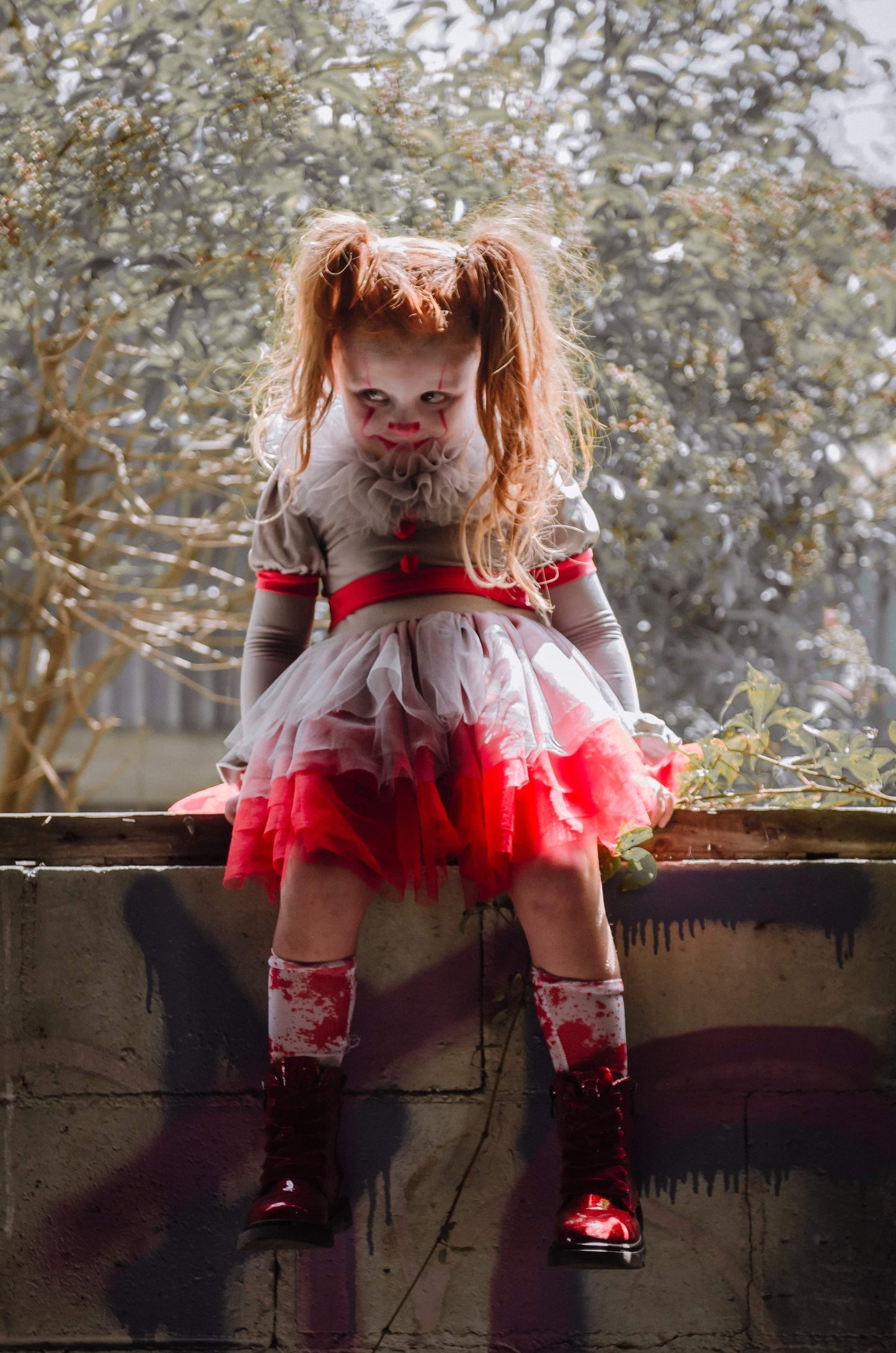 It the clown inspired tutu set TWO PIECE FULL COVERAGE TOP