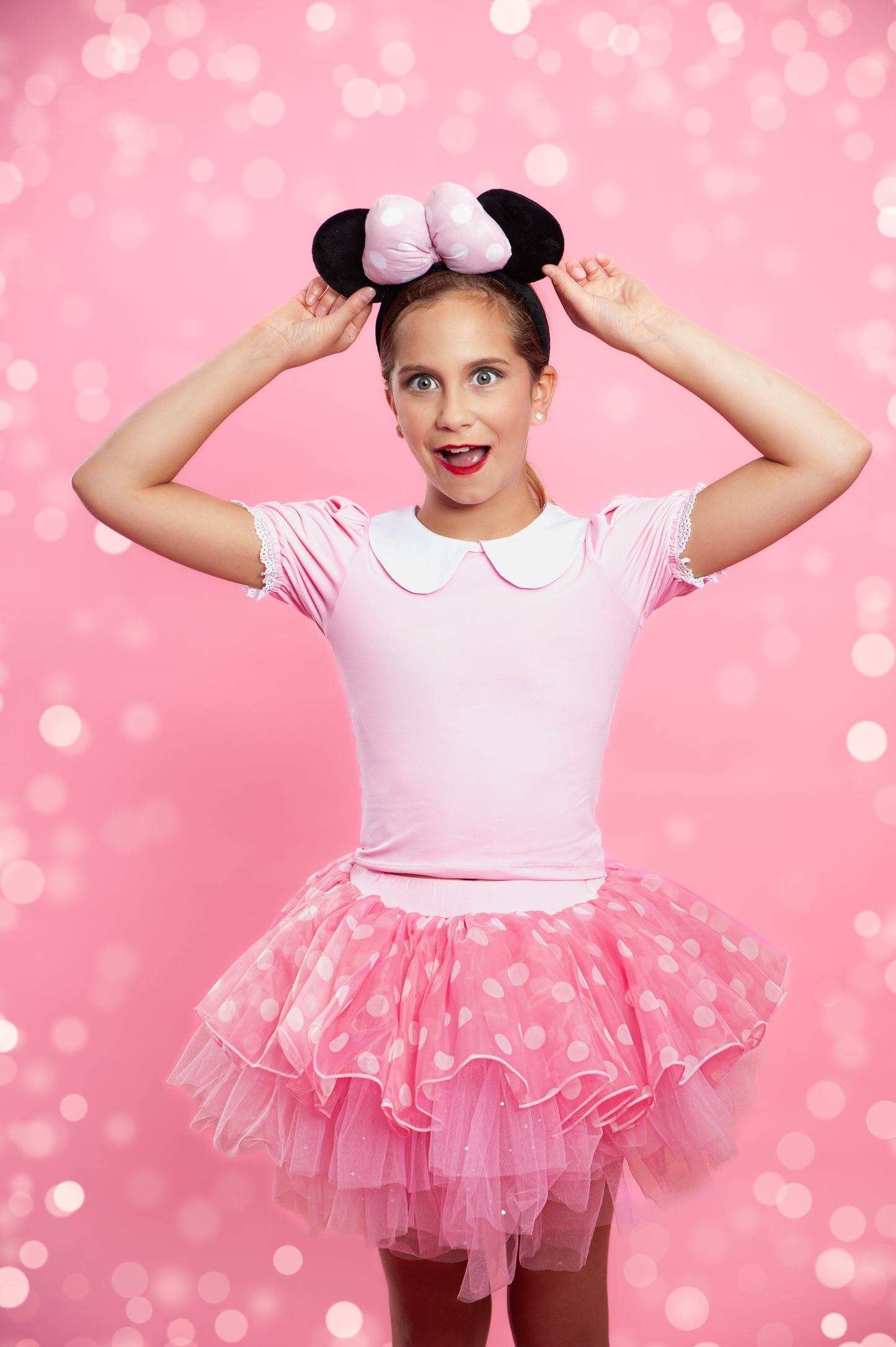 Pink Minnie two piece tutu set full coverage