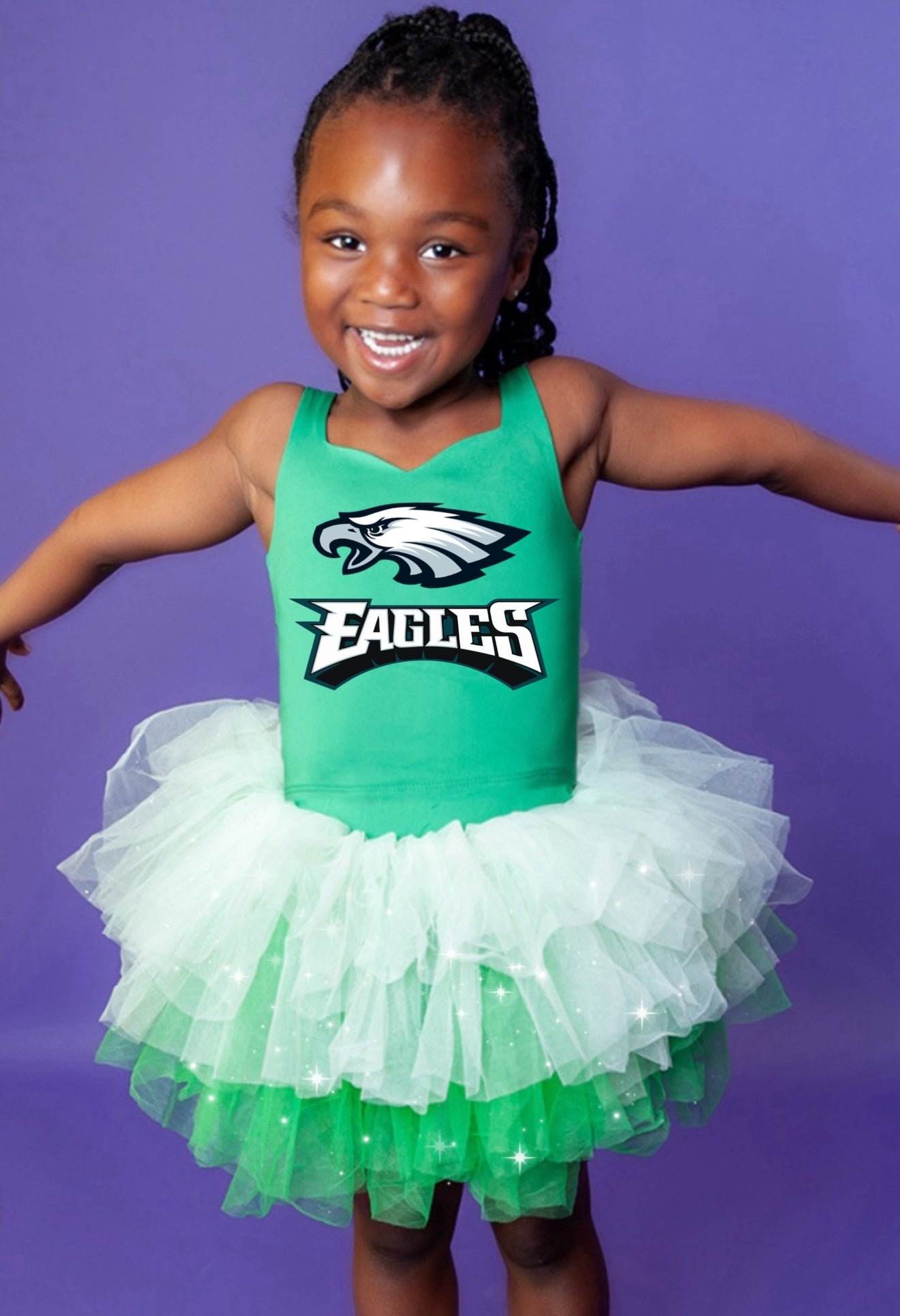 Eagles two piece tutu set full coverage (select your design and tutu)