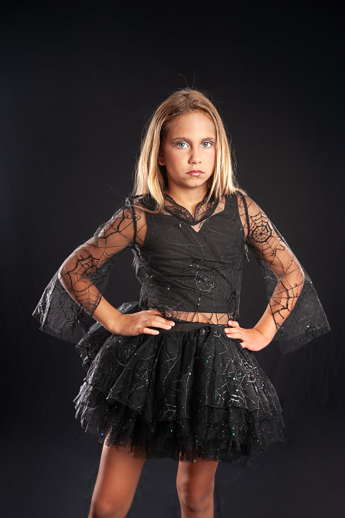 VEIL AND SPIDERWEB MESH TOP (NO TUTU)