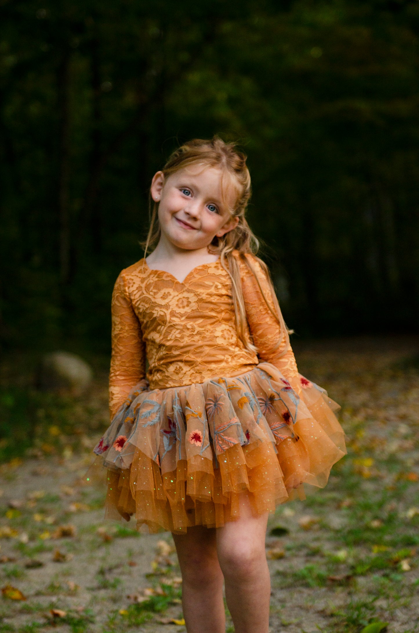 Fall floral two piece tutu set