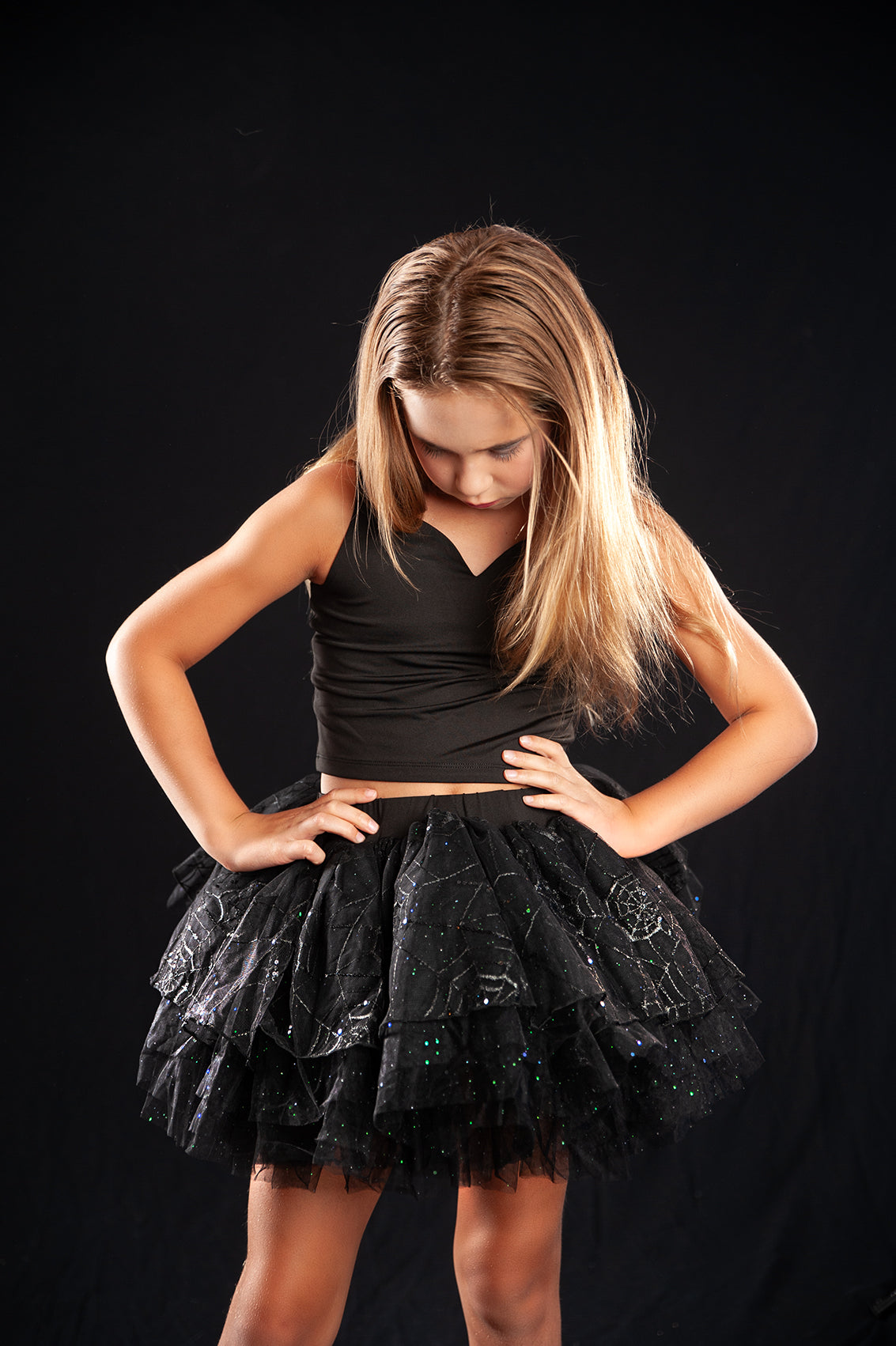 VEIL AND SPIDERWEB MESH TOP (NO TUTU)