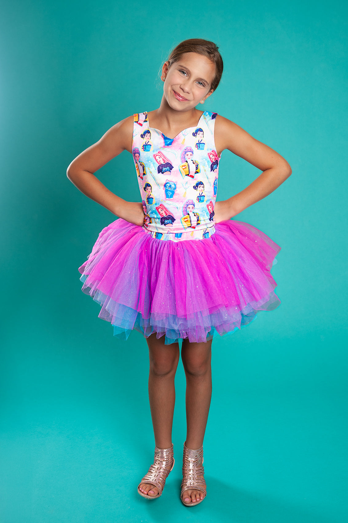 K pop tutu two piece set bamboo