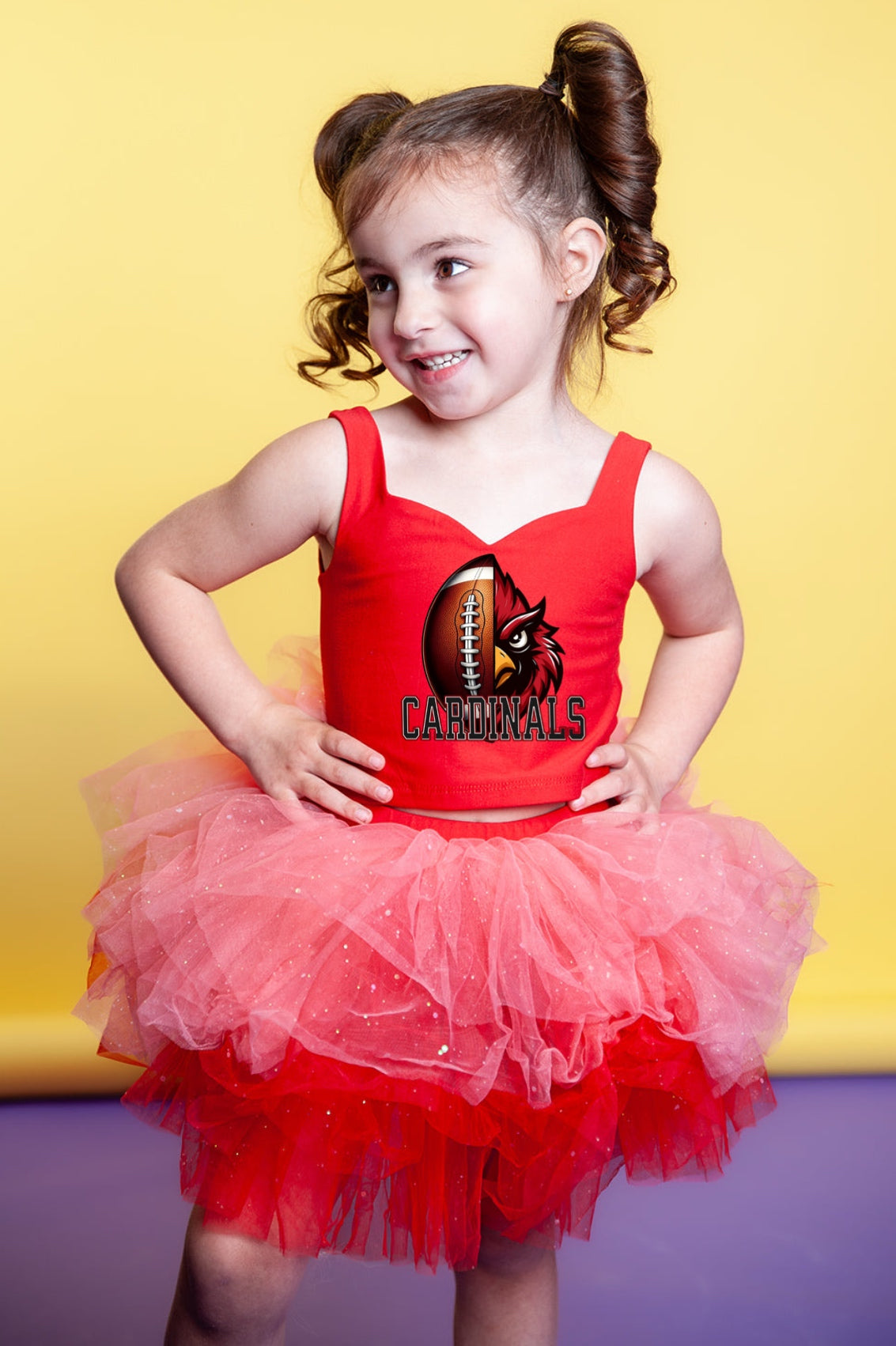 Cardinals two piece tutu set full coverage (select your design and tutu)