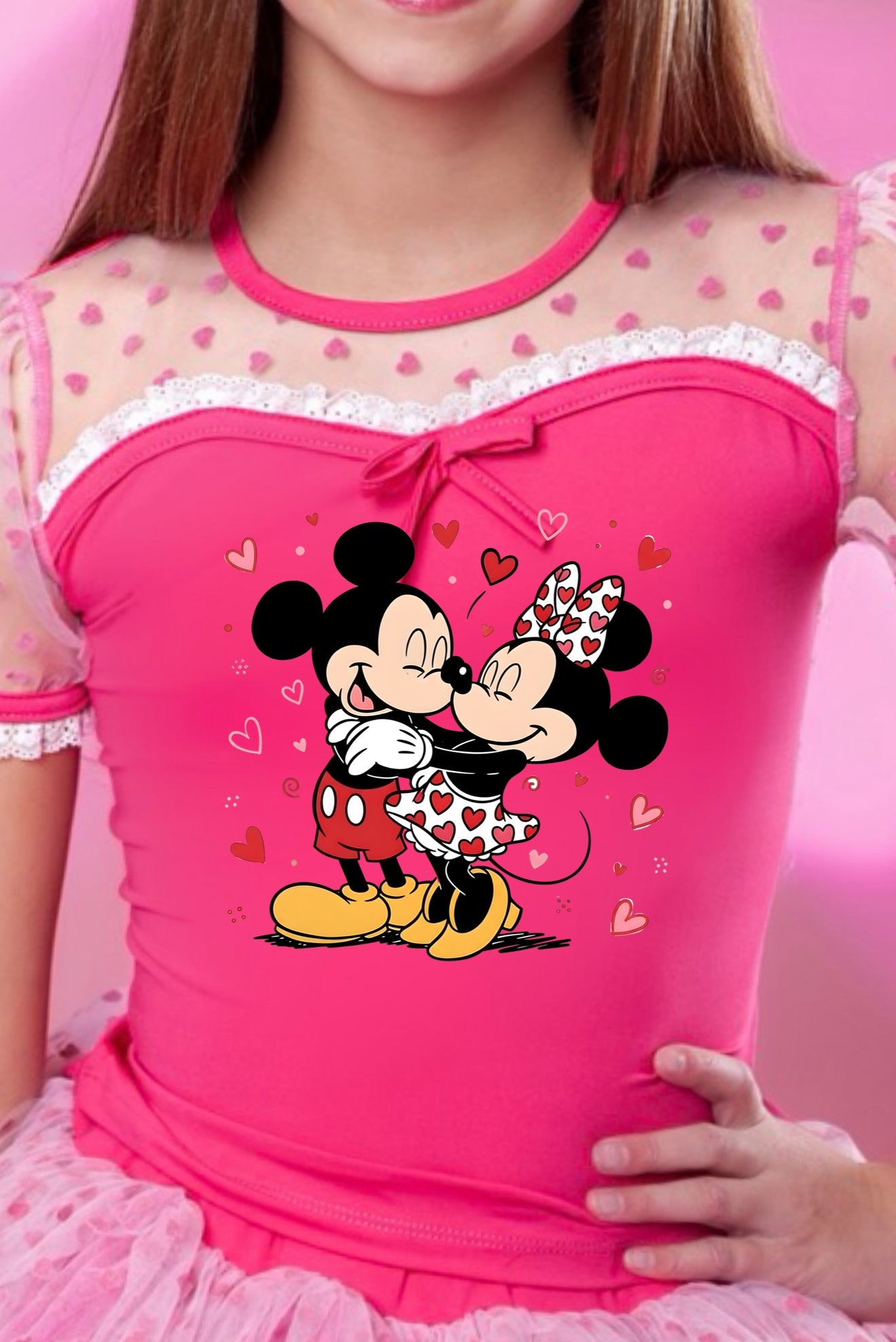 Red Hearts Mickey and Minnie tutu set