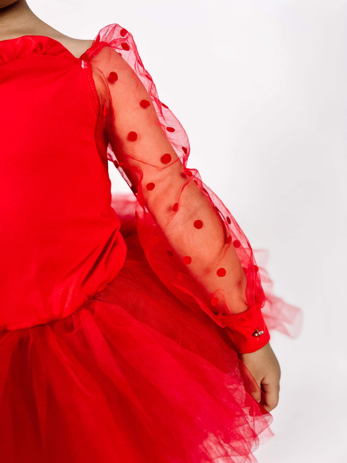 Red sheer sleeves