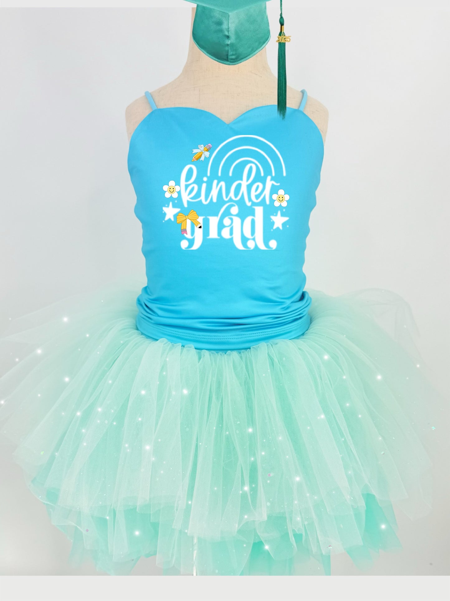 Kinder grad (or any other grade) two piece bamboo glitter soft tulle