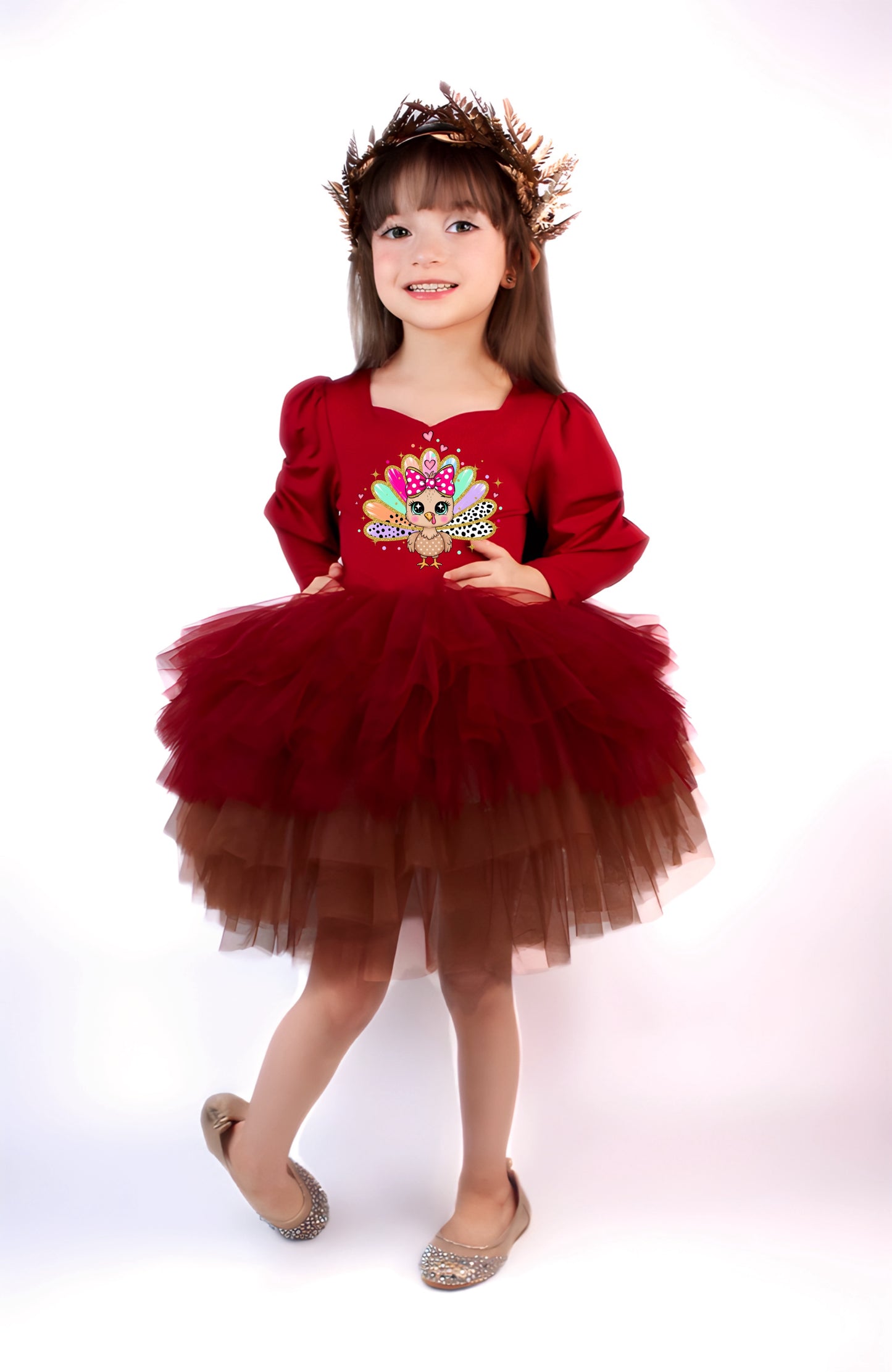 Cute Colorful Turkey wine one piece