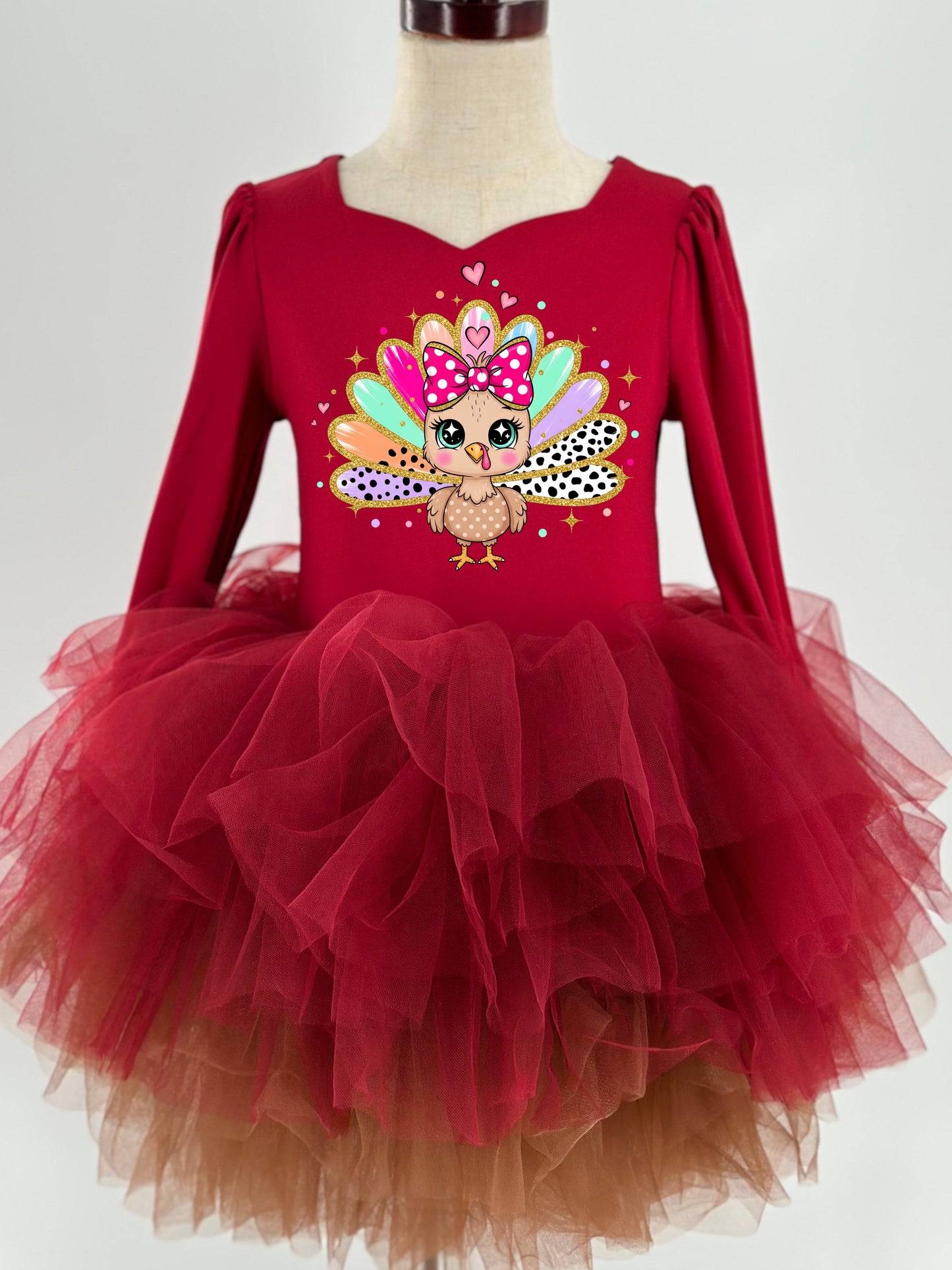 Cute Colorful Turkey wine one piece