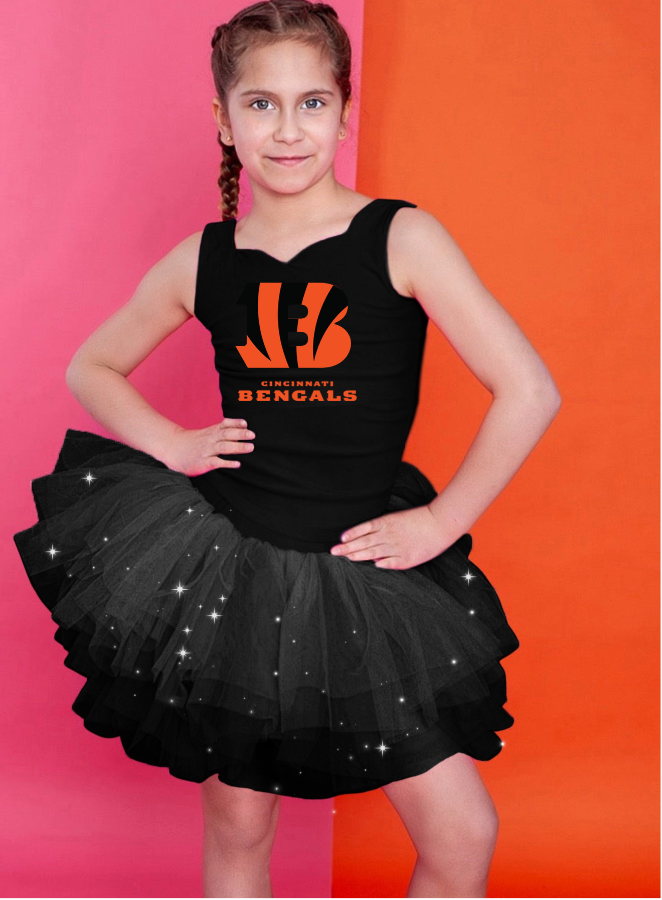 Bengals two piece tutu set full coverage (select your design and tutu)