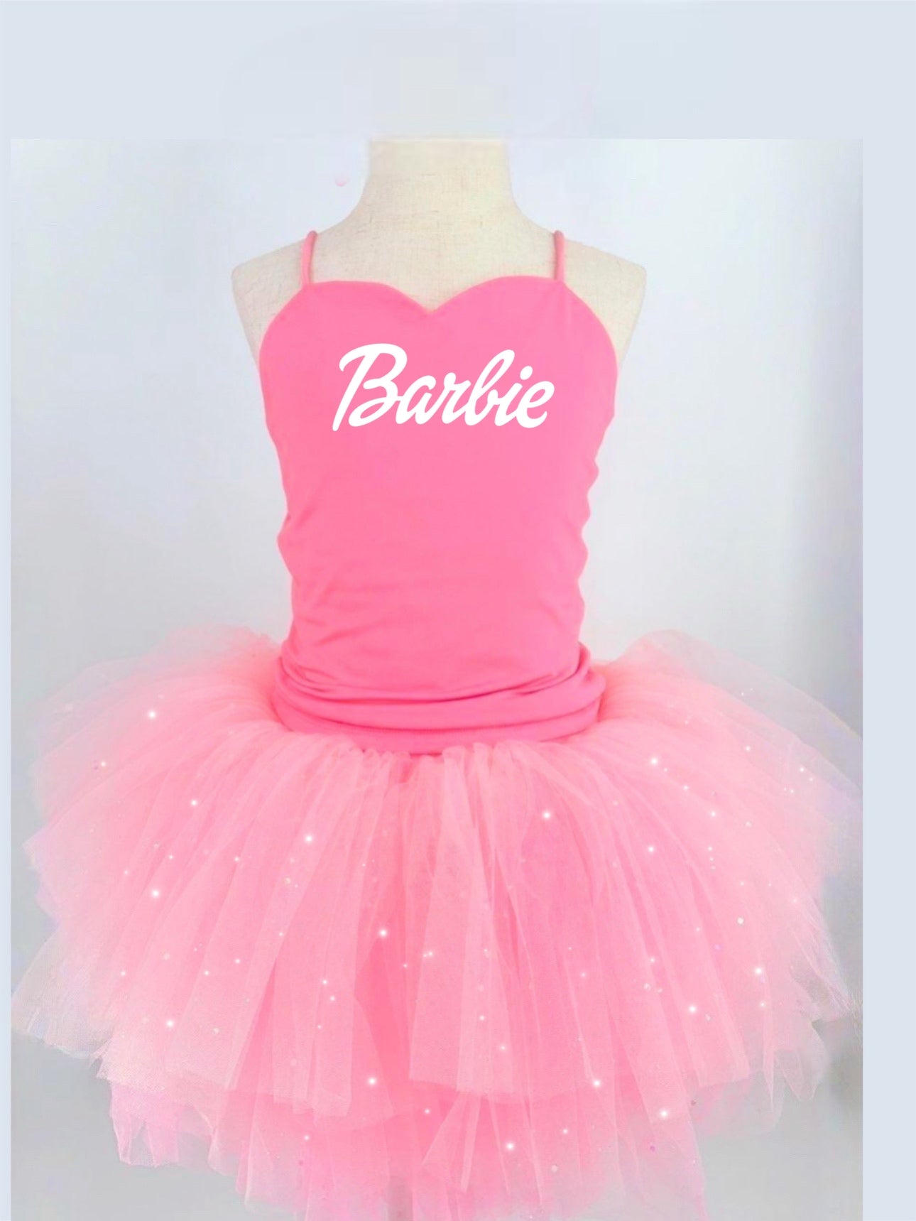 B Girl with soft tulle in pink 2 piece