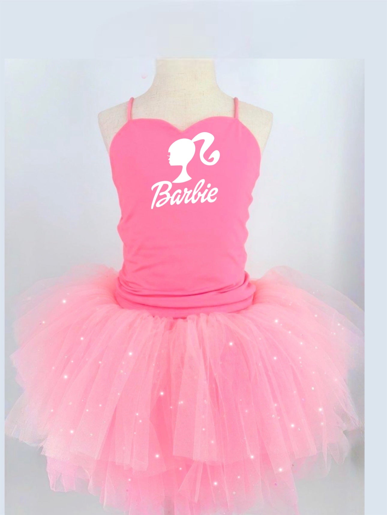 Barbie head 2 piece soft tulle tutu set
