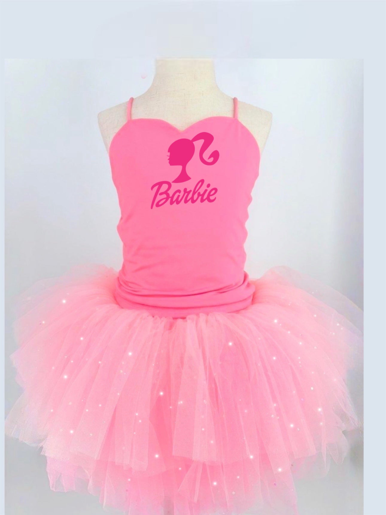 Barbie head 2 piece soft tulle tutu set