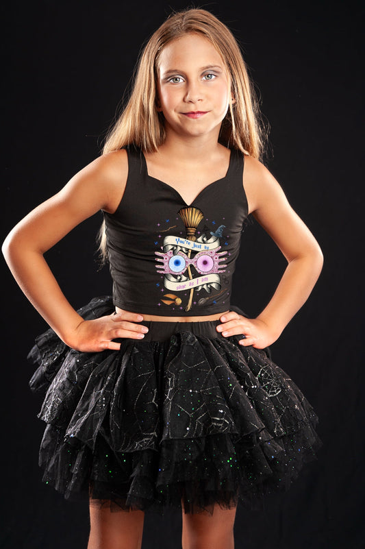 Harry potter Luna Lovemore two piece bamboo glitter soft tulle black