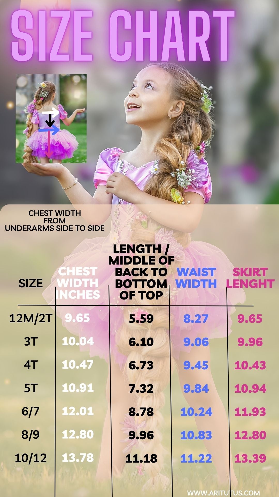 Rapunzel Bamboo tutu set- NOT READY TO SHIP